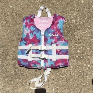 Cabela's Pink and Blue Life Vest with Safety Buckles